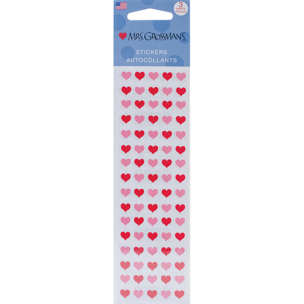 Mrs. Grossman's Stickers-Micro Red & Pink Hearts