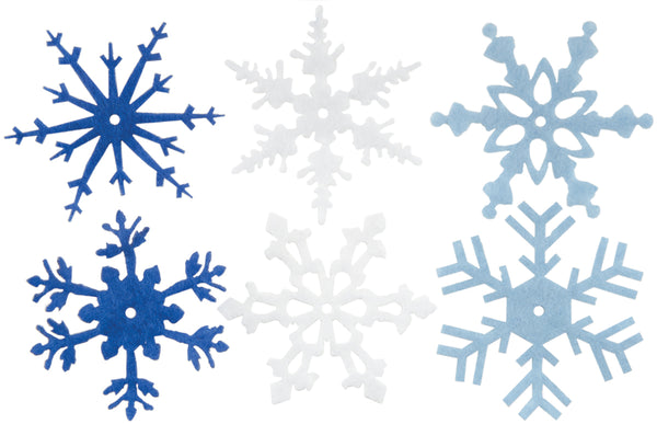 Large Felt Snowflakes 2" 24/Pkg-Winter