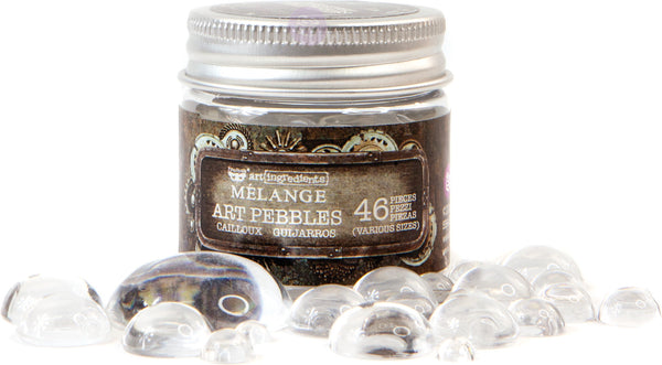 Finnabair Art Ingredients Melange Art Pebbles 46/Pkg-Assorted Sizes