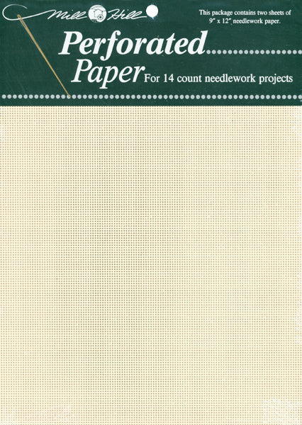Mill Hill Perforated Paper 14 Count 9"X12" 2/Pkg-Ecru