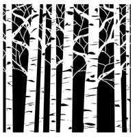 Crafter's Workshop Template 6"X6"-Aspen Trees