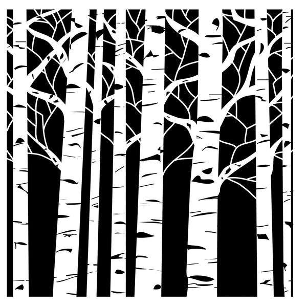 Crafter's Workshop Template 6"X6"-Aspen Trees