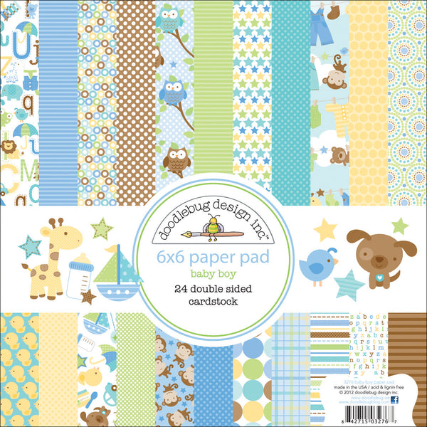 Snips & Snails Paper Pad 6"X6"-24 Double-Sided Cardstock Sheets