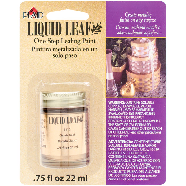 Liquid Leaf One-Step Leafing Paint .75oz-Classic Gold