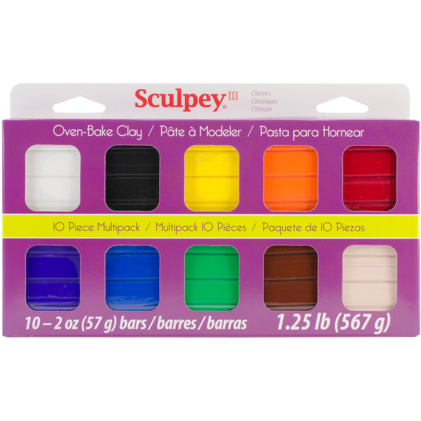 Sculpey III Oven-Bake Clay 2oz 10/Pkg-Classic Collection