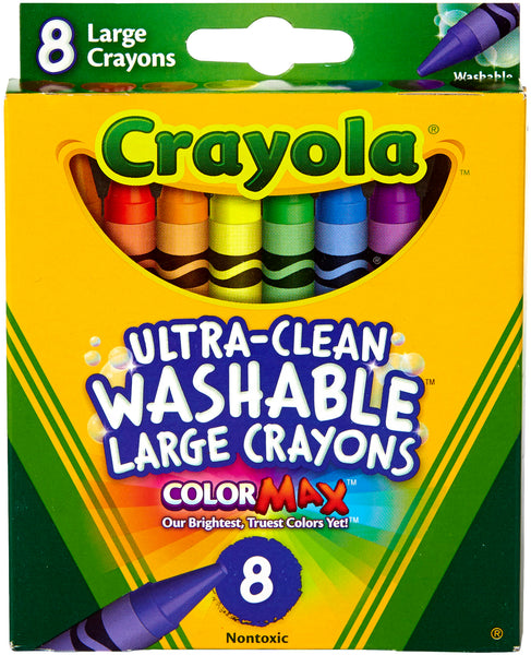 Crayola Large Washable Crayons-8/Pkg