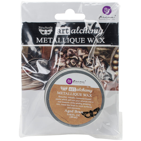 Finnabair Art Alchemy Metallique Wax .68 Fluid Ounce-Aged Brass
