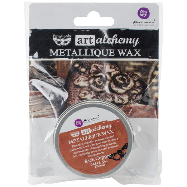 Finnabair Art Alchemy Metallique Wax .68 Fluid Ounce-Rich Copper
