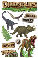 Paper House 3D Stickers 4.5"x8.5"-Dinosaurs