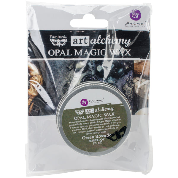 Finnabair Art Alchemy Opal Magic Wax .68 Fluid Ounce-Green Brocade