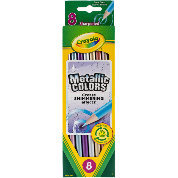 Crayola Metallic Colored Pencils-8/Pkg Long