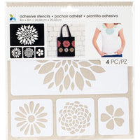 Momenta Adhesive Stencils 8"X8"-Flowers