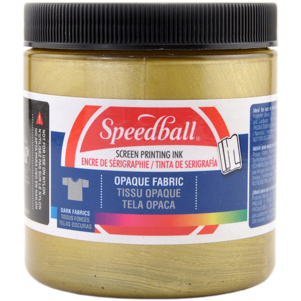 Opaque Fabric Screen Printing Ink 8 Ounces-Gold