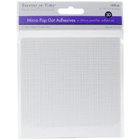 MultiCraft 3D Pop Dots Dual-Adhesive Micro Foam Adhesives-White Square, .12" 1600/Pkg