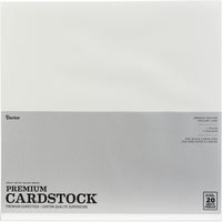 Core'dinations Value Pack Smooth Cardstock 12"X12" 20/Pkg-Great White