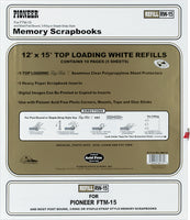 Pioneer Universal Top-Loading Page Protectors 5/Pkg-12"X15" (W/White Inserts)