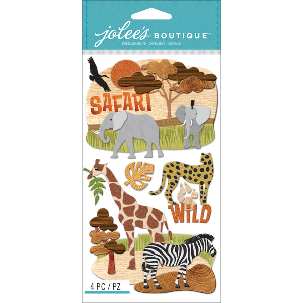 Jolee's Boutique Dimensional Stickers-Safari