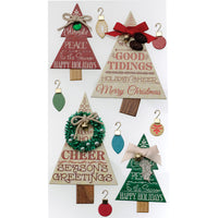 Jolee's Boutique Dimensional Stickers-Holiday Word Trees