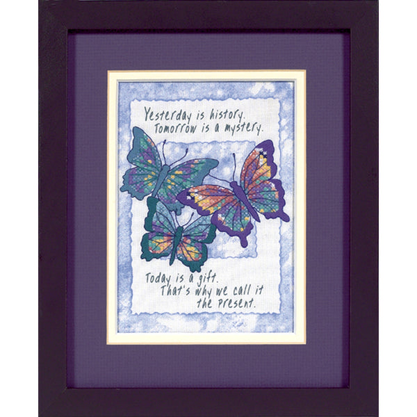 Dimensions/Jiffy Mini Stamped Cross Stitch Kit 5"X7"-Today Is A Gift