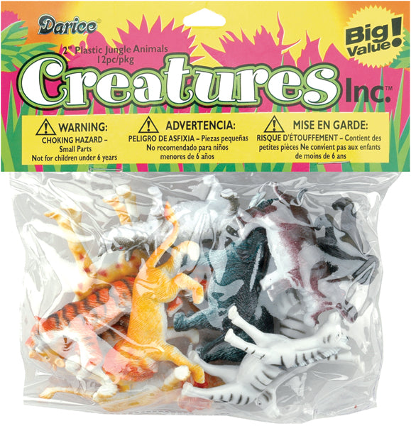 Creatures Inc.-Jungle Animals 12/Pkg