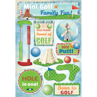 Cardstock Stickers-Mini Golf