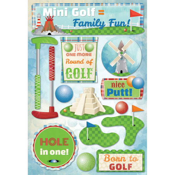 Cardstock Stickers-Mini Golf