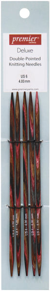Premier Double Point Knitting Needles 6"-Size 6/4mm