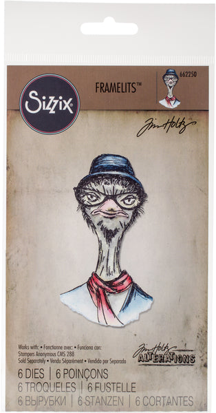 Sizzix Framelits Dies By Tim Holtz-Hipster Ostrich