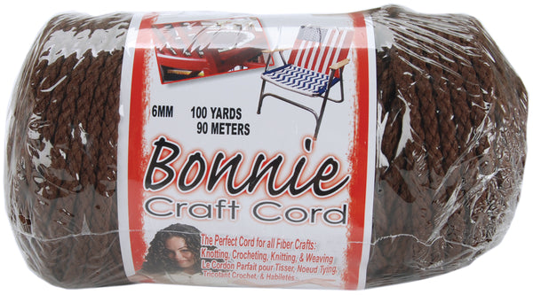 Bonnie Macrame Craft Cord 6mmX100yd-Brown