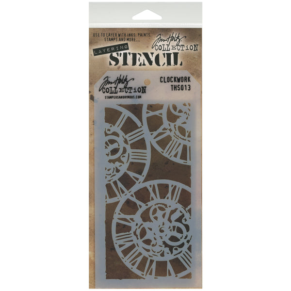 Tim Holtz Layered Stencil 4.125"X8.5"-Clockwork