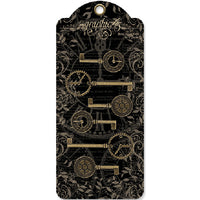 Staples Metal Clock Keys 6/Pkg-Antique Brass 2"X1" To 3"X1.125"