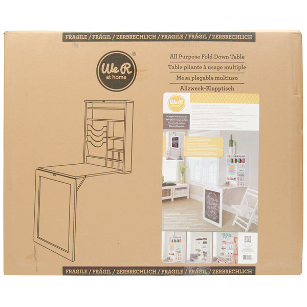 All Purpose Fold Down Table-White