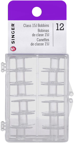 Transparent Plastic Class 15J Bobbins-12/Pkg