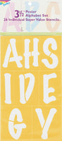 Stencil Mania Stencils 7"X20" 2/Pkg-Block Alphabet 3.5"