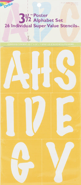 Stencil Mania Stencils 7"X20" 2/Pkg-Block Alphabet 3.5"