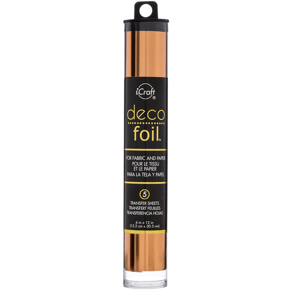 Deco Foil Transfer Sheets 6"X12" 5/Pkg-Copper