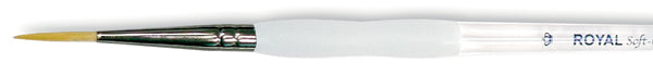 Soft-Grip Golden Taklon Short Liner Brush-Size 20/0