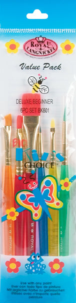 Big Kid's Choice Deluxe Beginner Brush Set-6/Pkg