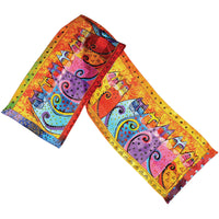 Laurel Burch Scarves-Feline Tribe