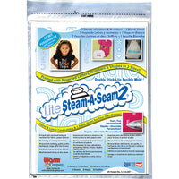 Lite Steam-A-Seam 2 Personalized Double Stick Fusible Web-9"X12" 8/Pkg FOB: MI
