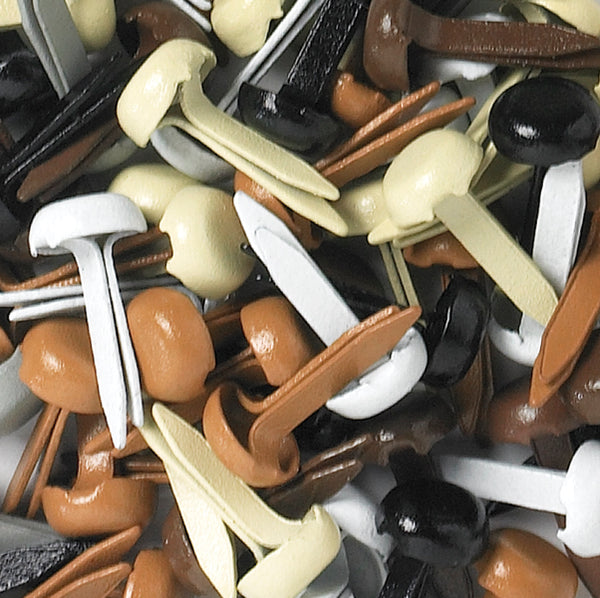Doodlebug Mini Brads .125" 100/Pkg-Neutral