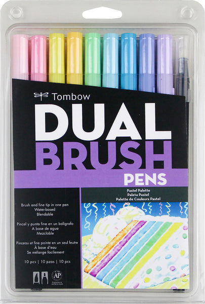 Tombow Dual Brush Markers 10/Pkg-Pastel