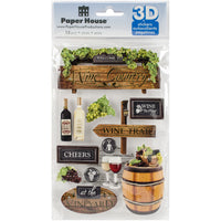 Paper House 3D Stickers-Wine Country