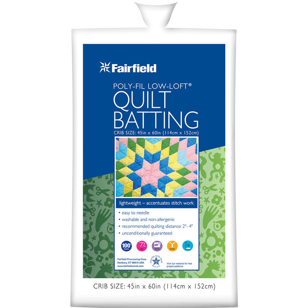 Low-Loft Bonded Polyester Batting-Crib Size 45"X60" FOB: MI