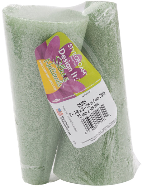 Styrofoam Cones 2/Pkg-6"X3"
