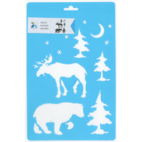 Momenta Stencil 7"X11"-Moose & Bear