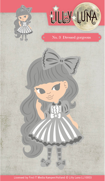 Find It Trading Lilly Luna Die-Dressed Gorgeous 3.9"X1.2"