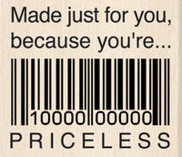 Inkadinkado Mounted Rubber Stamp 1.5"X1.5"-Just For You Priceless