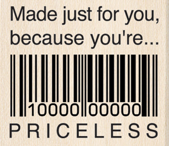 Inkadinkado Mounted Rubber Stamp 1.5"X1.5"-Just For You Priceless