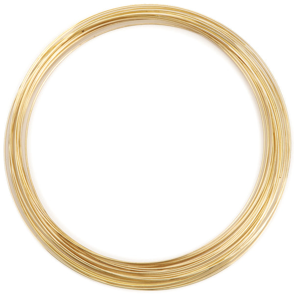Memory Wire Necklace .62mm .5oz-Gold-Plated - 18 Coils